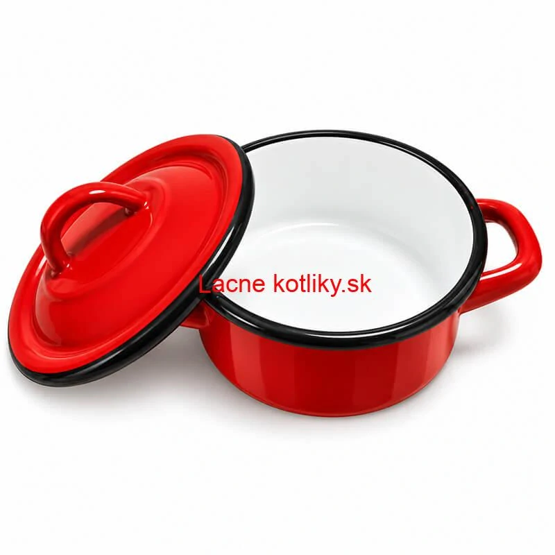 FALCO smaltovaný kastról 1,5 l s pokrievkou – červený
