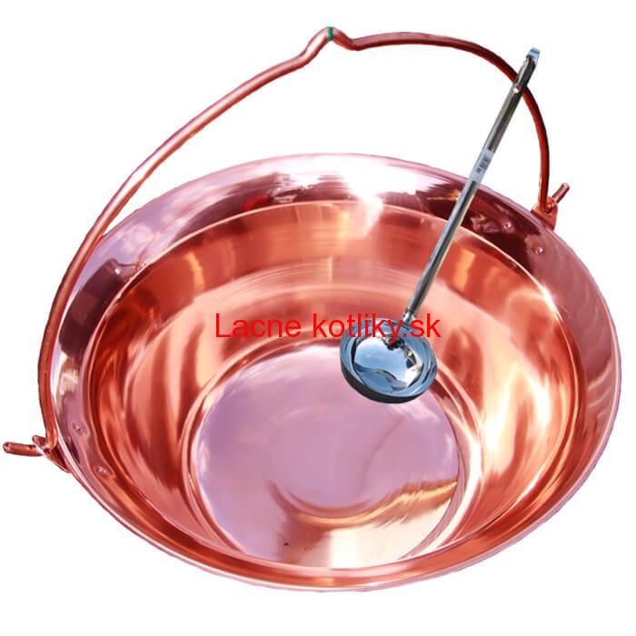Medený kotlík 10 L + antikórová naberačka