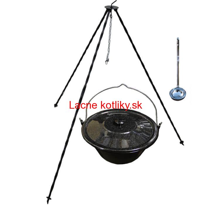 Smaltovaný kotlík 13 L + pokrievka + stojan