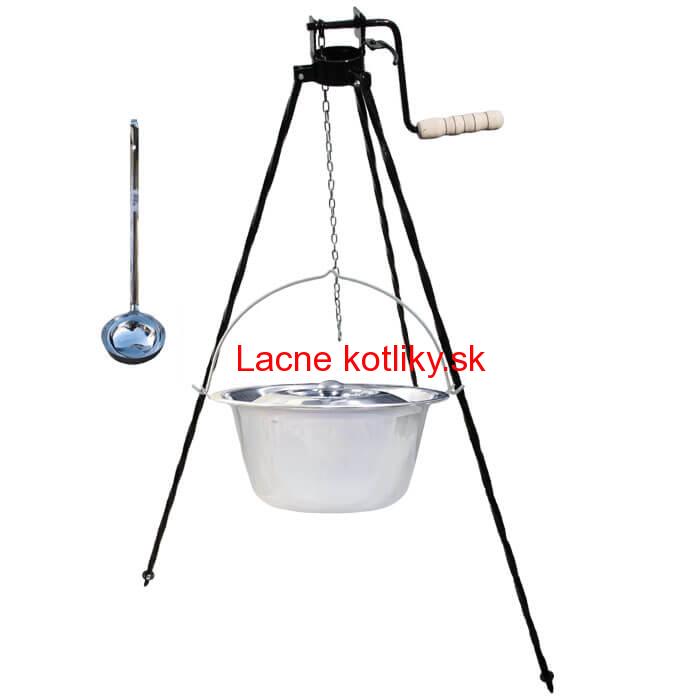 Antikorový kotlík 20 L (0,8 mm) + pokrievka + stojan s kladkou VAR