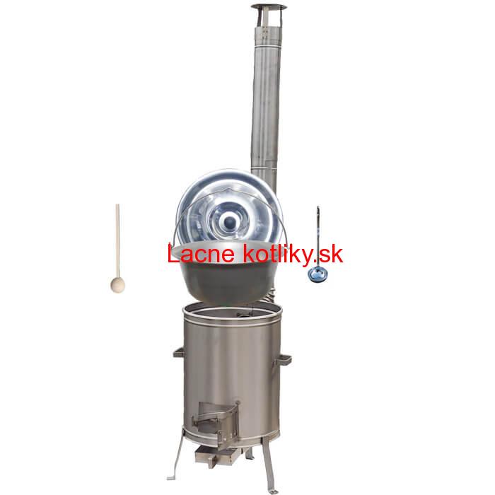 Nerezový kotlík 20 L (1,5 mm) + nerezová kotlina 42 cm + vareška a naberačka LUX