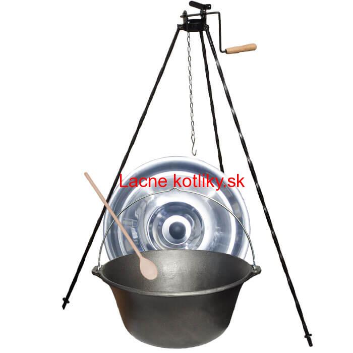 Liatinový kotlík 7,2 L + stojan s kladkou VAR