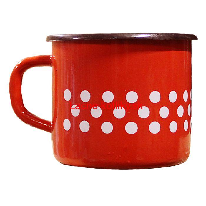 Smaltovaný hrnček 1 L (bodky)