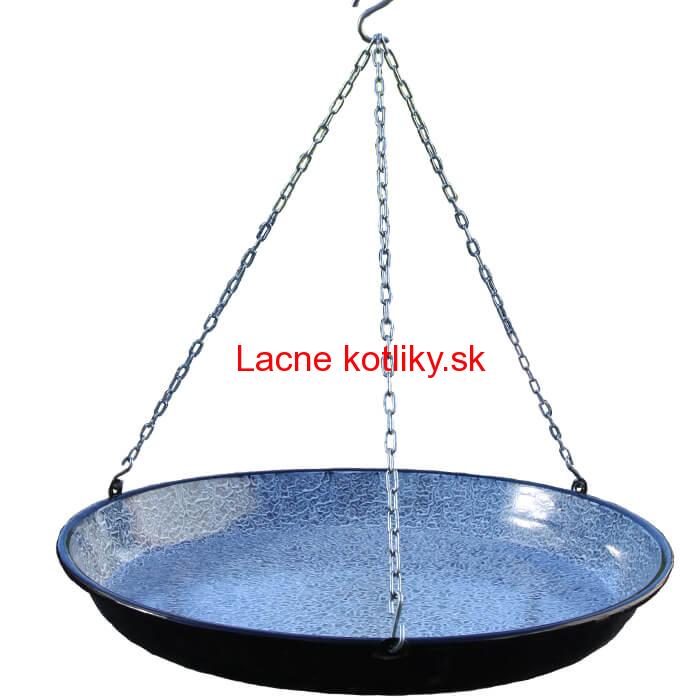 Smaltovaná grilovácia panvica s reťazou 45 cm