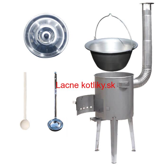 Nerezový kotlík 20 L (1,5 mm) + nerez. kotlina 42 cm LUXUS