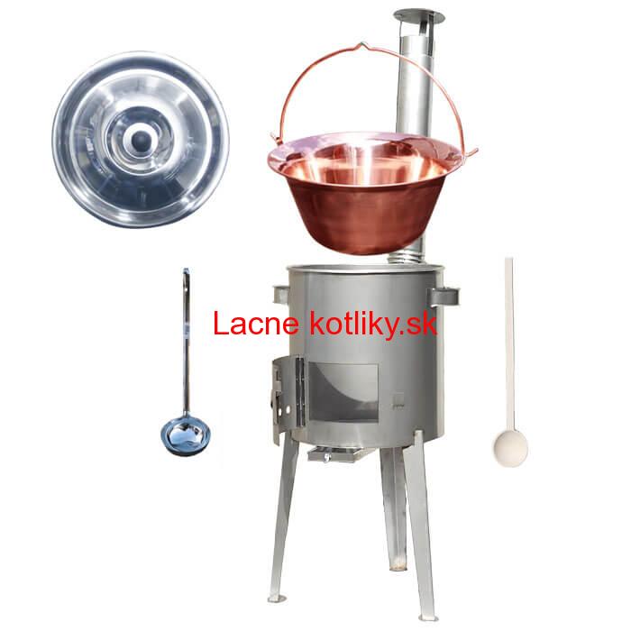 Medený kotlík 20 L (1,2 mm) + nerezová kotlina 42 cm LUXUS