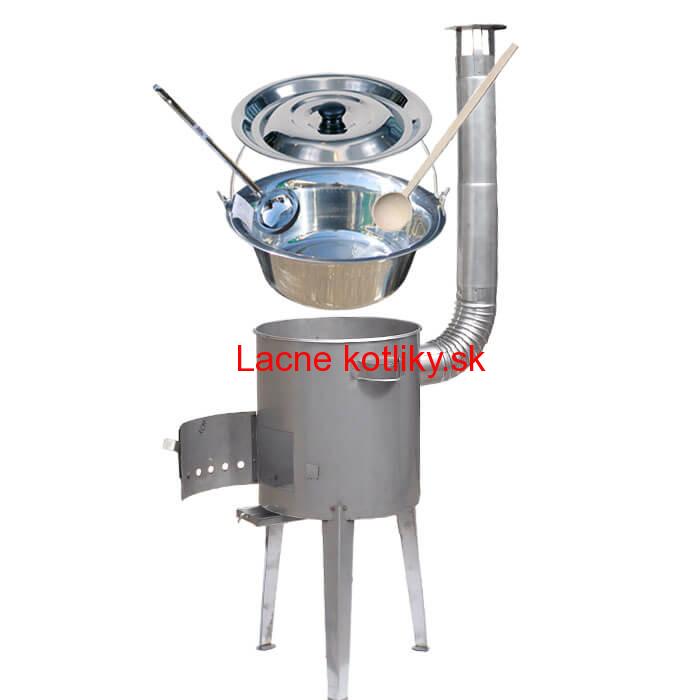 Antikorový kotlík 14 L (0,8 mm) + nerez. kotlina 36 cm LUXUS