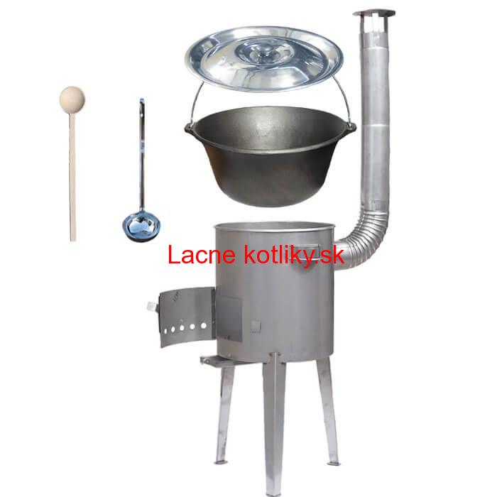 Liatinový kotlík 16 L + nerezová kotlina 36 cm LUXUS