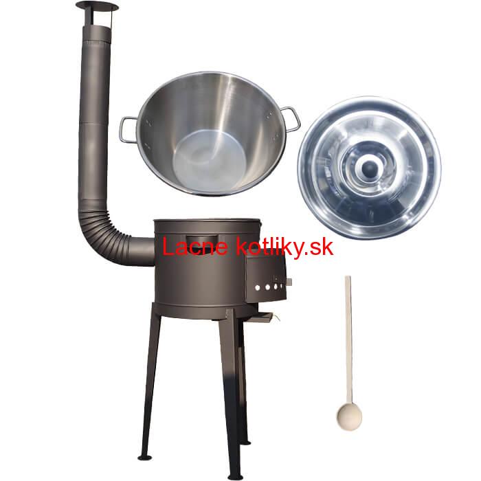 Nerezový kotol 40 L + vysoká kotlina 45 PLUS 600 (žiaruvzdorná farba)
