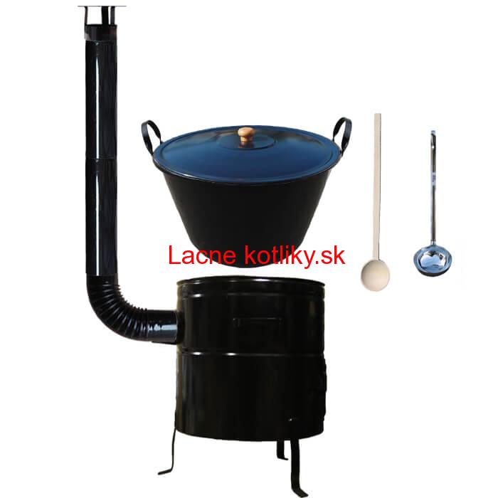 Smaltovaný kotol 50 L + kovová kotlina 50 cm BIG PARTY