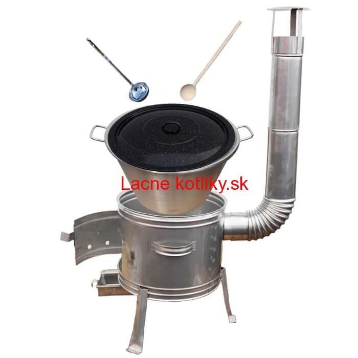 Nerezový kotol 40 L (1,2 mm) + nerezová kotlina 45 cm TOPLUX