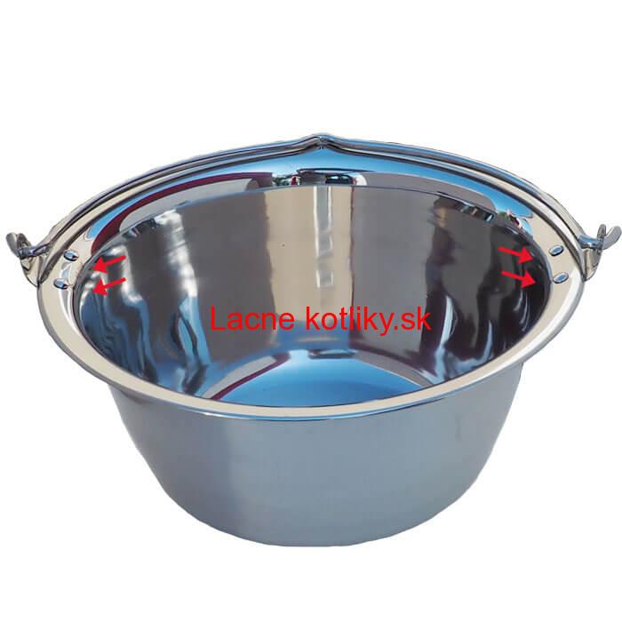 Antikorový kotlík 20 L (0,8 mm) s nitmi