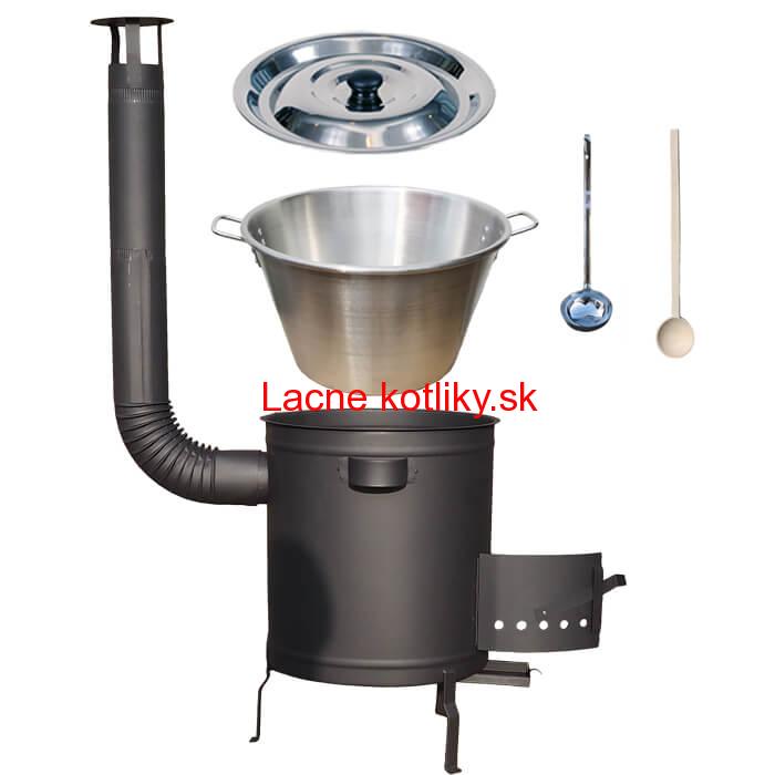 Nerezový kotol 40 L (1,2 mm) + hrubostenná (1,5 mm) a žiaruvzdorná kotlina 45 PLUS 600