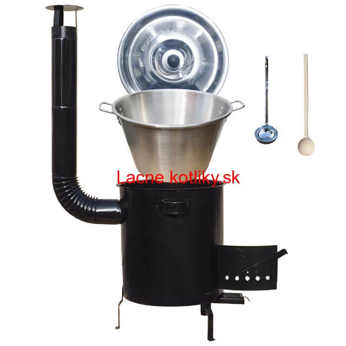 Nerezový kotol 40 L (1,2 mm) + hrubostenná (1,5 mm) kovová kotlina 45 STRONG