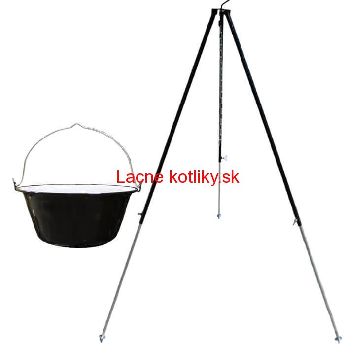 Smaltovaný kotlík 50 L + teleskopická trojnožka 1,7 m
