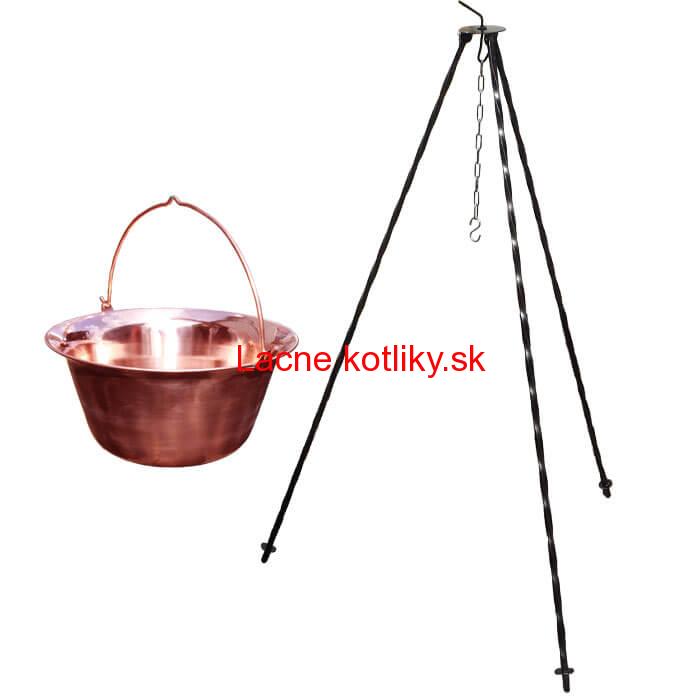 Medený kotlík 6 L (1,2 mm) + trojnožka 1,2 m