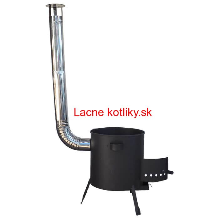 Kotlina 42 cm (1 mm) s žiaruvzdornou farbou PLUS 600 + nerezový dymovod