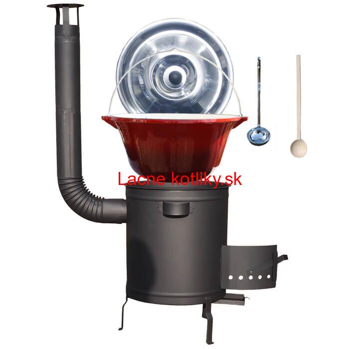 Liatinový kotlík 16 L + hrubostenná (1,5 mm) žiaruvzdorná kotlina 36 PLUS 600