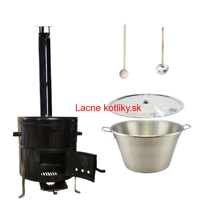 Nerezový kotol 70 L + kovová kotlina 56 cm BIG PARTY