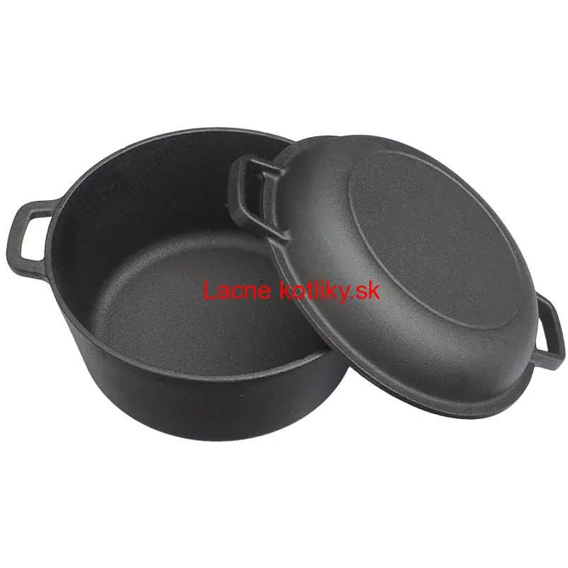 Liatinový hrniec s pokrievkou 2 v 1