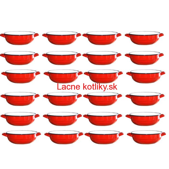 Súprava smaltovaných selských misiek 18 cm 24 ks