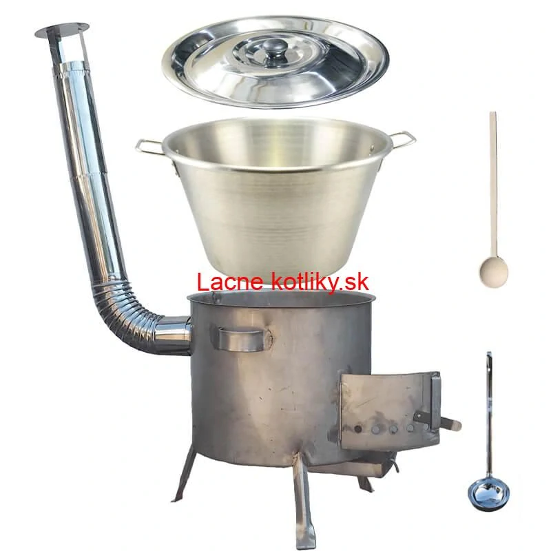 Nerezový kotol 40 L (1,2 mm) INOX + nerezová kotlina 45 cm (1,5 mm) STRONG CLASSIC