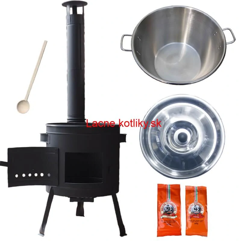 Nerezový kotol 40 L + nízka kotlina 45 PLUS 600 + paprikové korenie na guláš