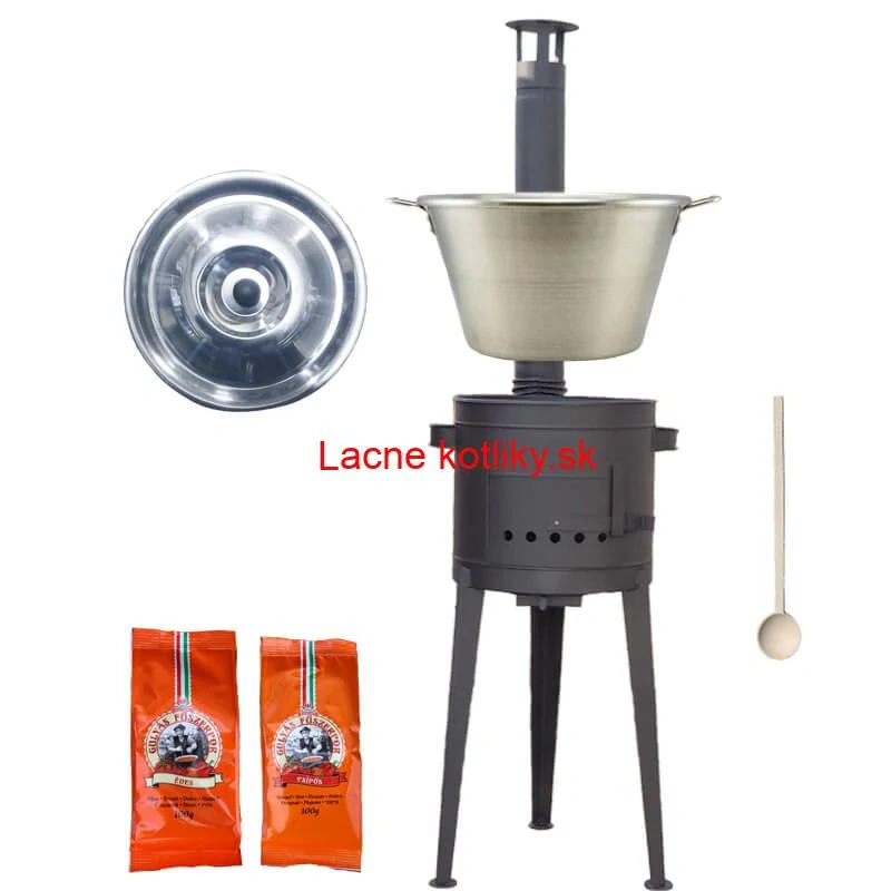 Nerezový kotol 40 L + vysoká kotlina 47 cm (1,5 mm) HODO Plus 600 + paprikové korenie na guláš