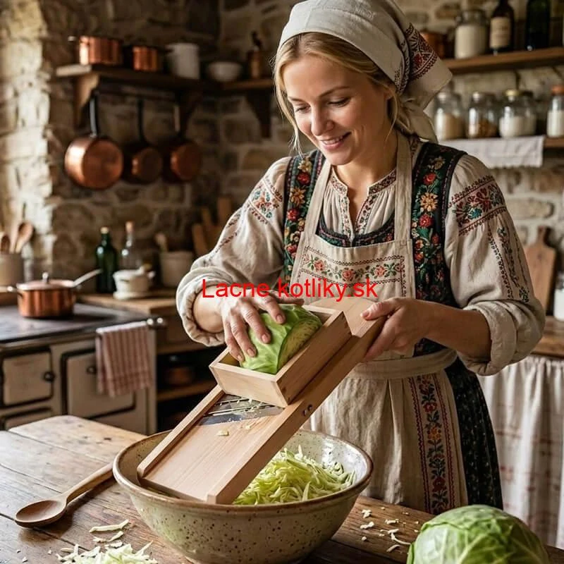 Ručný drevený krájač kapusty 3 nože 56 x 19 cm (malý)