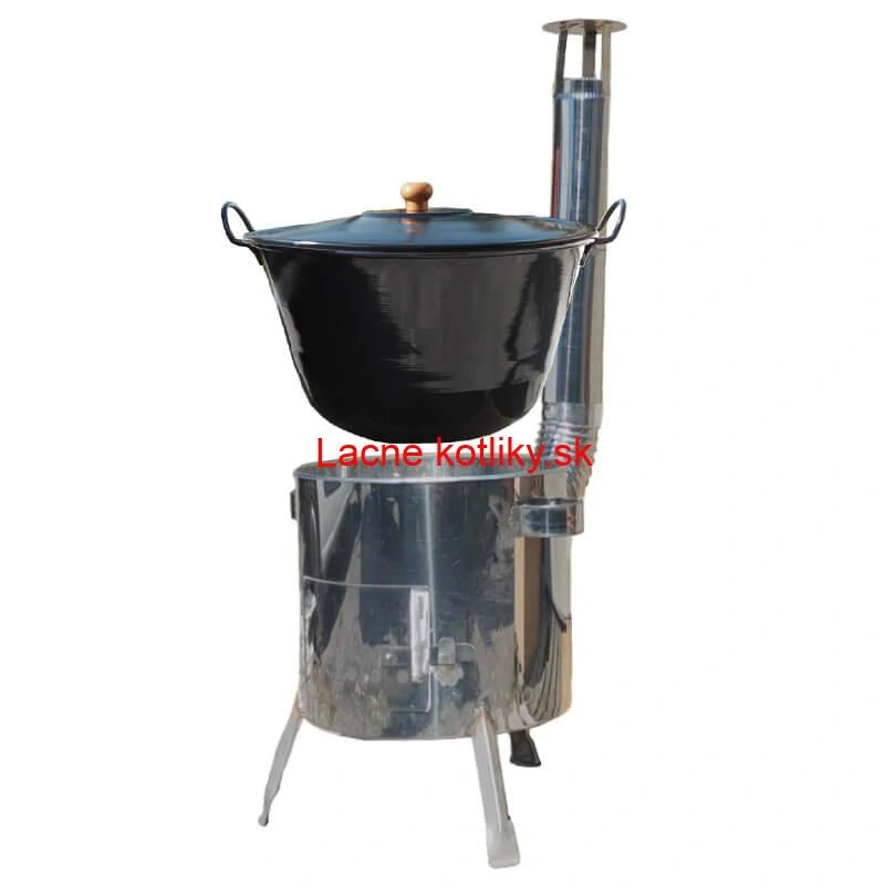 Smaltovaný kotol 60 L + nerezová kotlina 53 cm LUSTRO