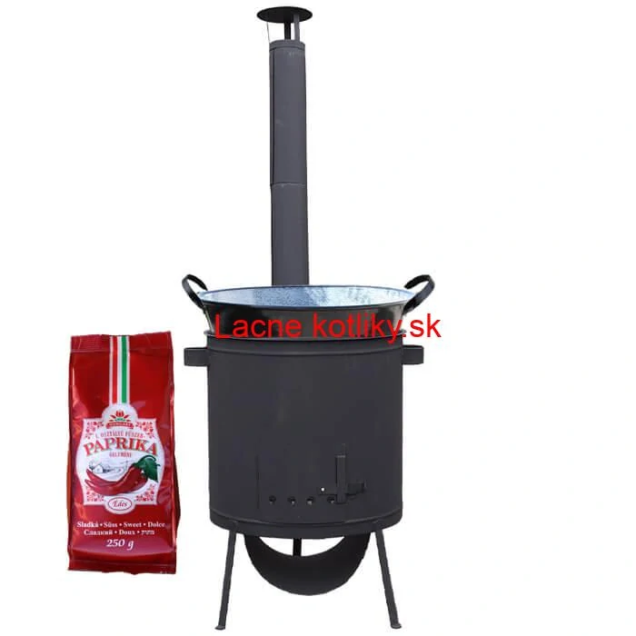 Zabíjačkový smaltovaný kotol 100 L, žiaruvzdorná kotlina 60 PLUS 600 4 MM + sladká paprika GURMÁN 250 g