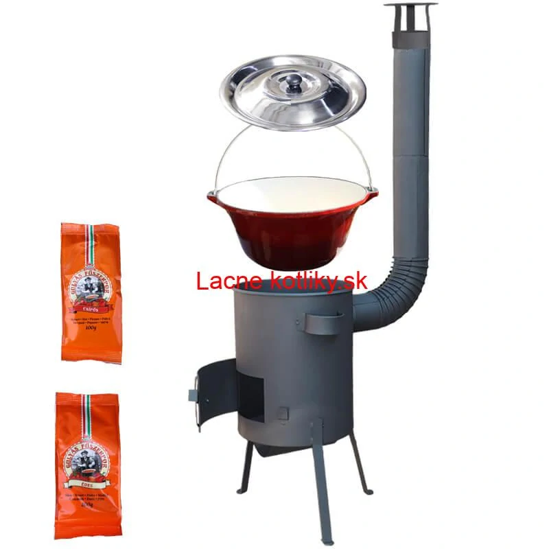 Liatinový kotlík so smaltovanou úpravou 22 L + žiaruvzdorná kotlina 42 PLUS 600 4 MM + paprikové korenie na guláš - MIX 100 g