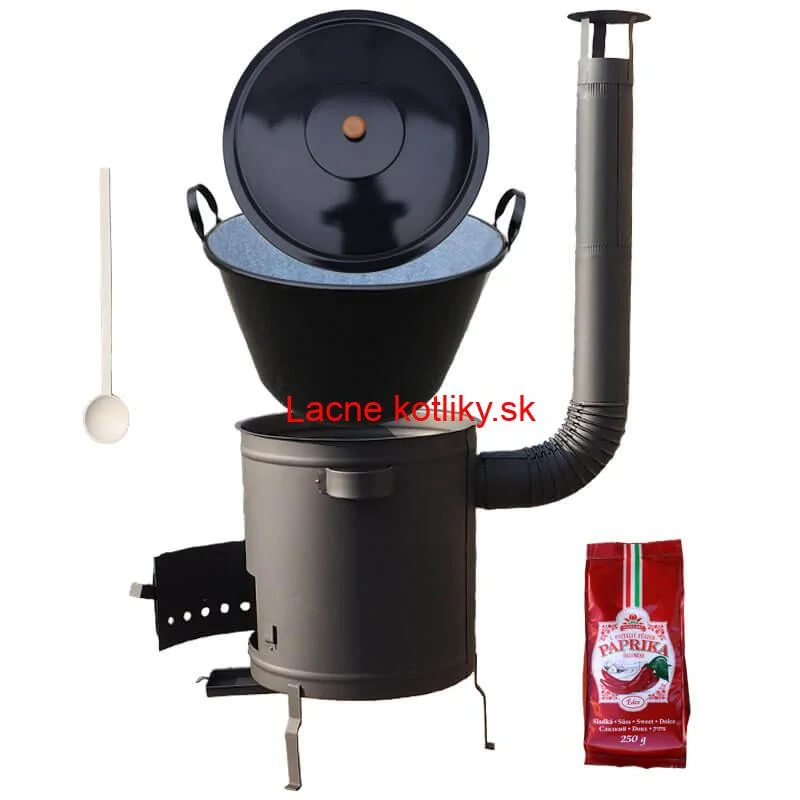Smaltovaný kotol 70 L + hrubostenná kotlina 53 cm (2 mm) STRONG PLUS 600 + sladká paprika 250 g