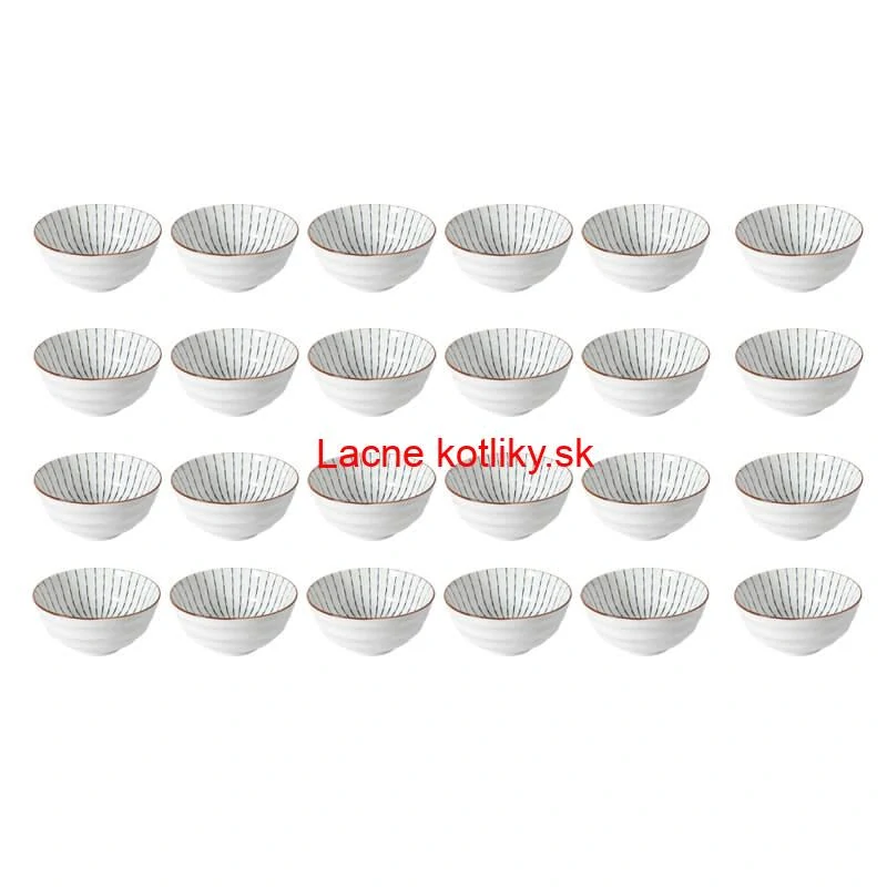 Sada 24 ks veľkých keramických misiek na guláš a polievky, 1 liter