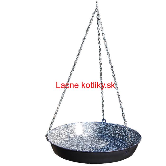 Panvica smaltovaná s reťazou 42 cm