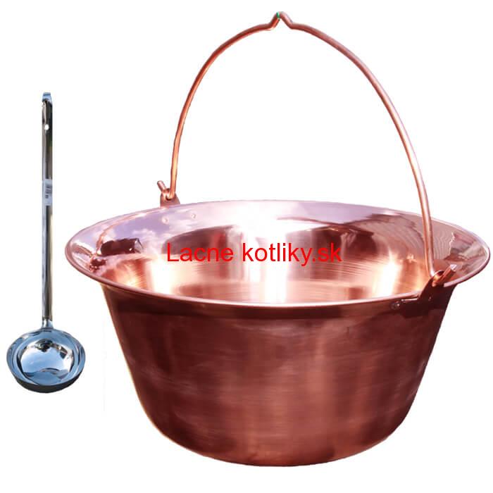 Medený kotlík 30 L + antikórová naberačka