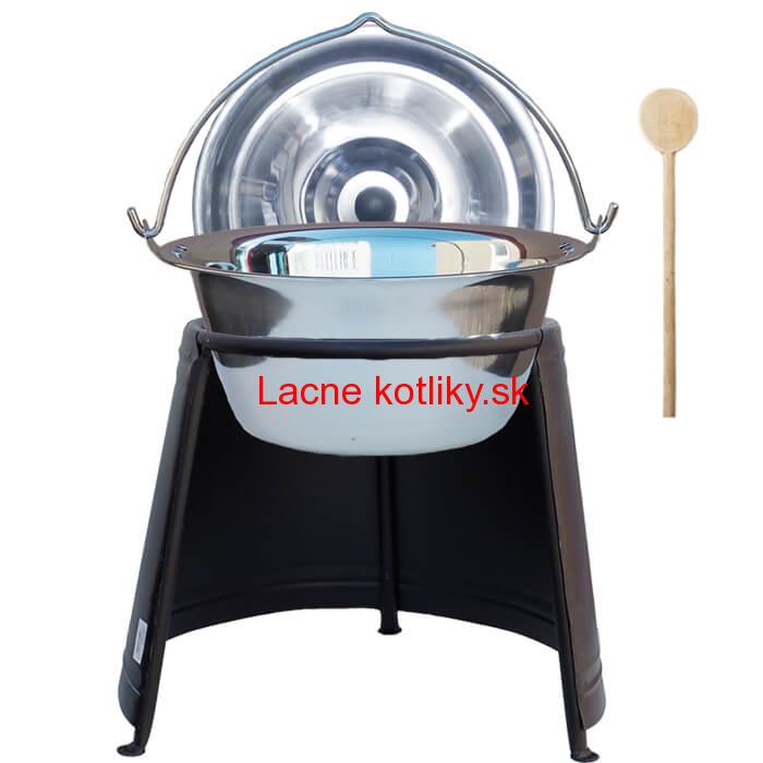 Nerezový kotlík 10 L (0,8 mm) + pokrievka + chránič plameňa