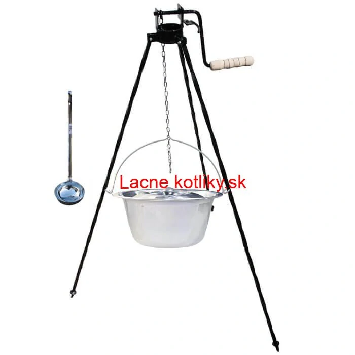 Antikorový kotlík 22 L (0,8 mm) + pokrievka + stojan s kladkou VAR