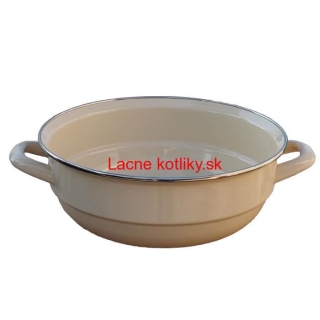 Smaltovaná misa 32 cm bežová